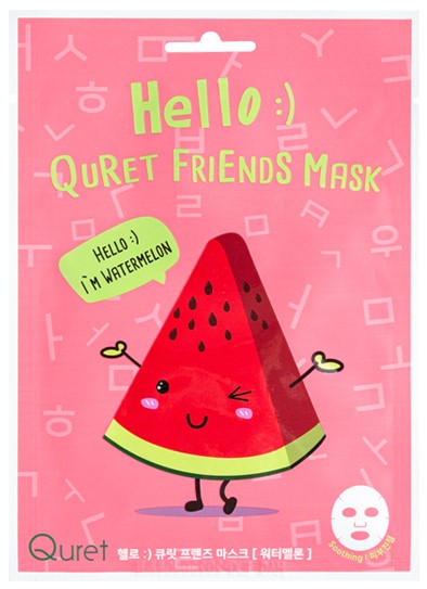 HELLO:) QURET FRIENDS MASK　<スイカ>　5枚セット