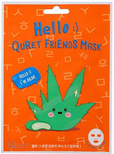 HELLO:) QURET FRIENDS MASK　<アロエ>　5枚セット