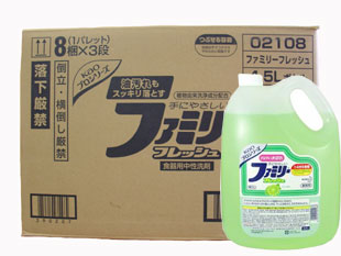 【花王】ファミリーフレッシュ 食器用洗剤 業務用 (4.5L×4本入り) 1ケース